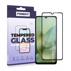 FoneKit Full Cover apsauginis stiklas, Motorola G06