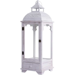 Myhome Lampion Balts Cubby 27 x 27 x 80 cm MY HOME