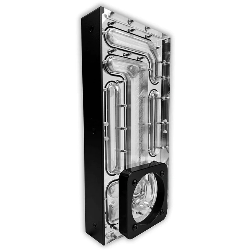 "Stealkey Customs SC DisPro 240R" rear distroplate, D5 and DDC pump, D-RGB Ø 240 mm – 3