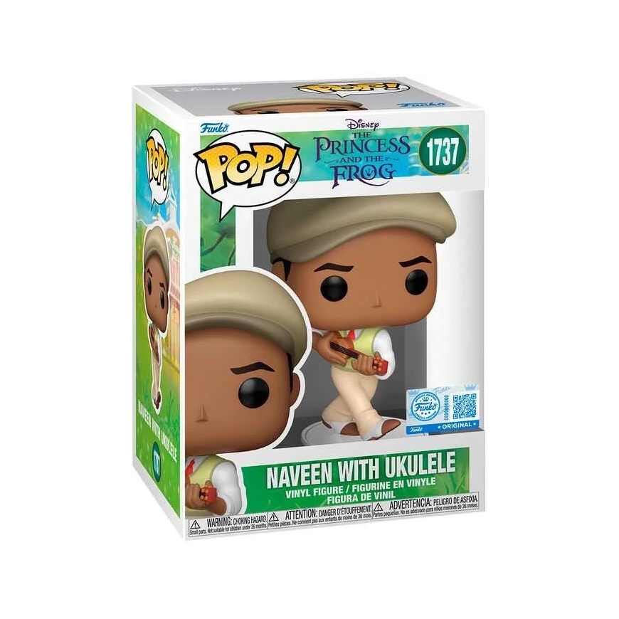 FUNKO POP! Виниловая фигурка: Принцесса и лягушка - Навин с укулеле, 9 см