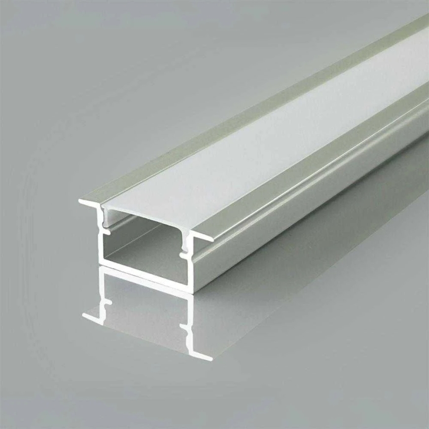 V-tac LED upotettava profiili kannella, hopea, 2000x24x10mm – 2