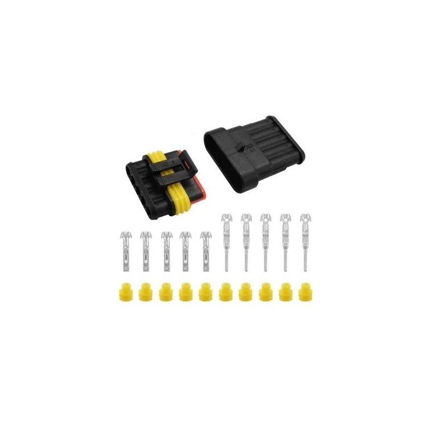 Oem Superseal 5-PIN Connector Full - 5PIN Plug + Socket - Waterproof Connector