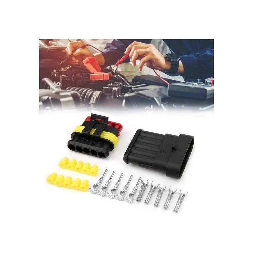Oem Superseal 5-PIN-liitin täysi - 5PIN liitin + vastaanotin - vesitiivis liitin – 4