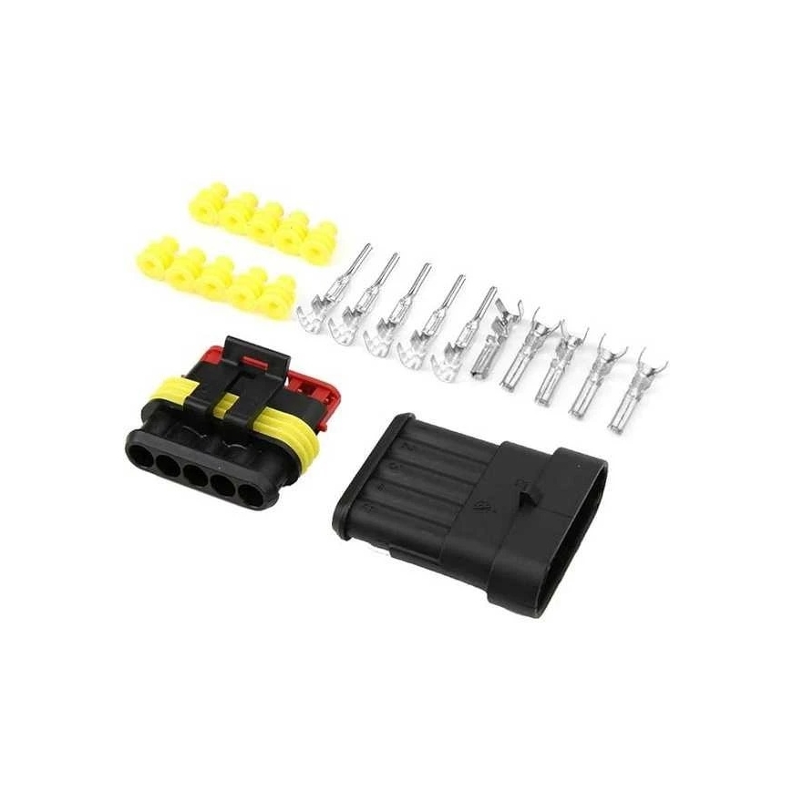 Oem Superseal 5-PIN-liitin täysi - 5PIN liitin + vastaanotin - vesitiivis liitin – 5