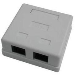 Datacom Technology As DATACOM Data socket UTP CAT5E 2xRJ45 white
