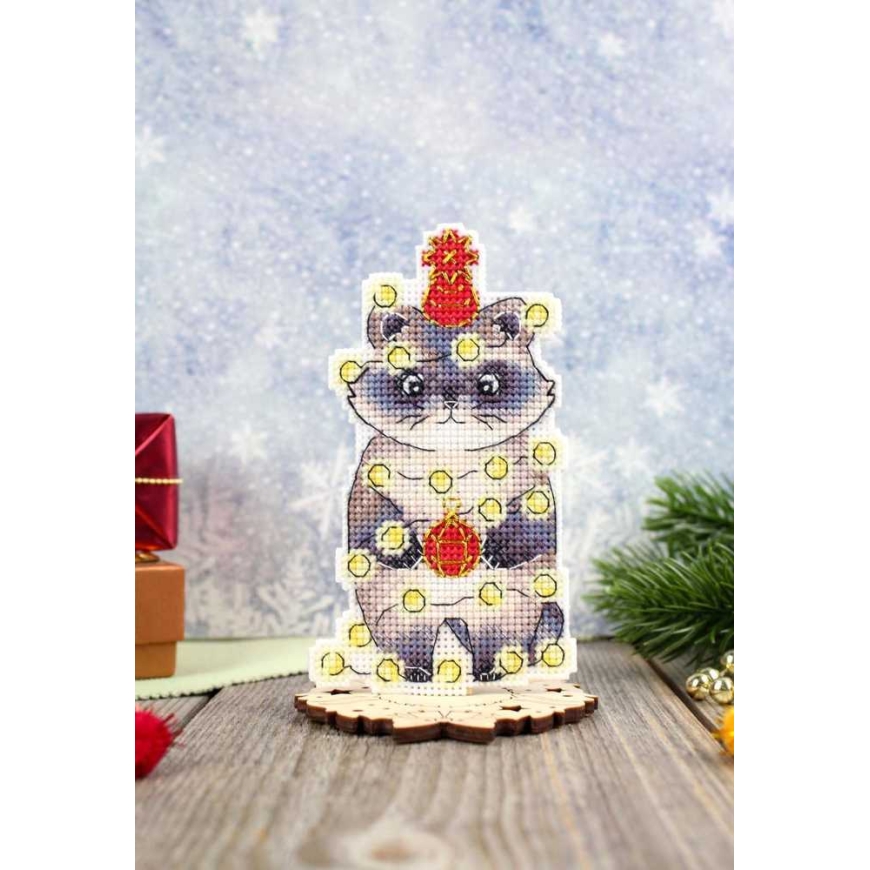 Beldizart Ristikkoompelusarja "Uuden vuoden pesukarhu" 12x7 cm SR-1175 – 2