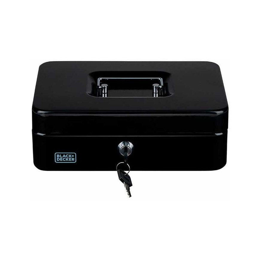 BLACK & DECKER Black Metal Box for Documents and Money