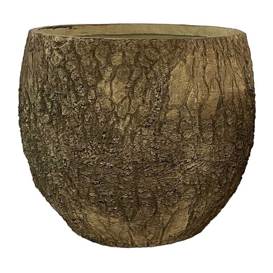 Home4You Flower Pot "SUNNY OAK", D44 x H41 cm, brown