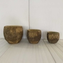 Home4You Flower Pot "SUNNY OAK", D44 x H41 cm, brown