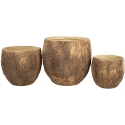 Home4You Flower Pot "SUNNY OAK", D44 x H41 cm, brown