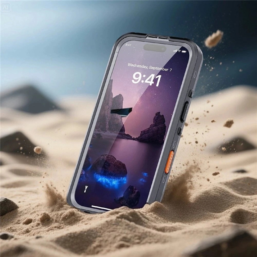 Oem Case for iPhone 17 Waterproof Shellbox DOT compatible with MagSafe black – 3