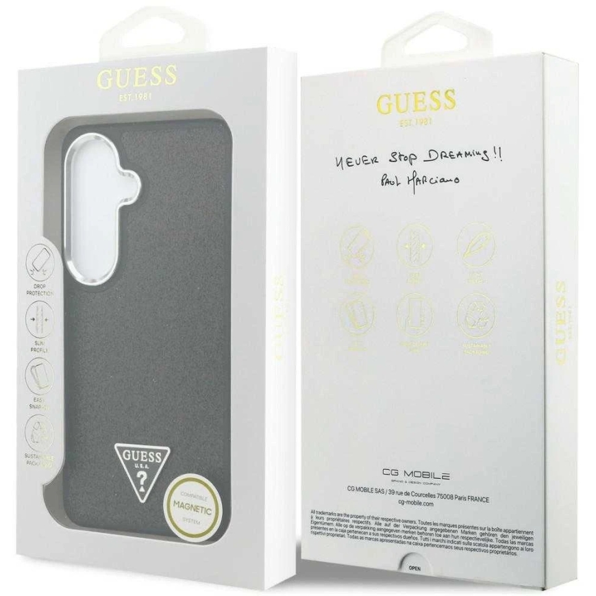 Dėklas Guess Fixed Glitter Triangle MagSafe Samsung Galaxy S26 Plus juodos spalvos – 2