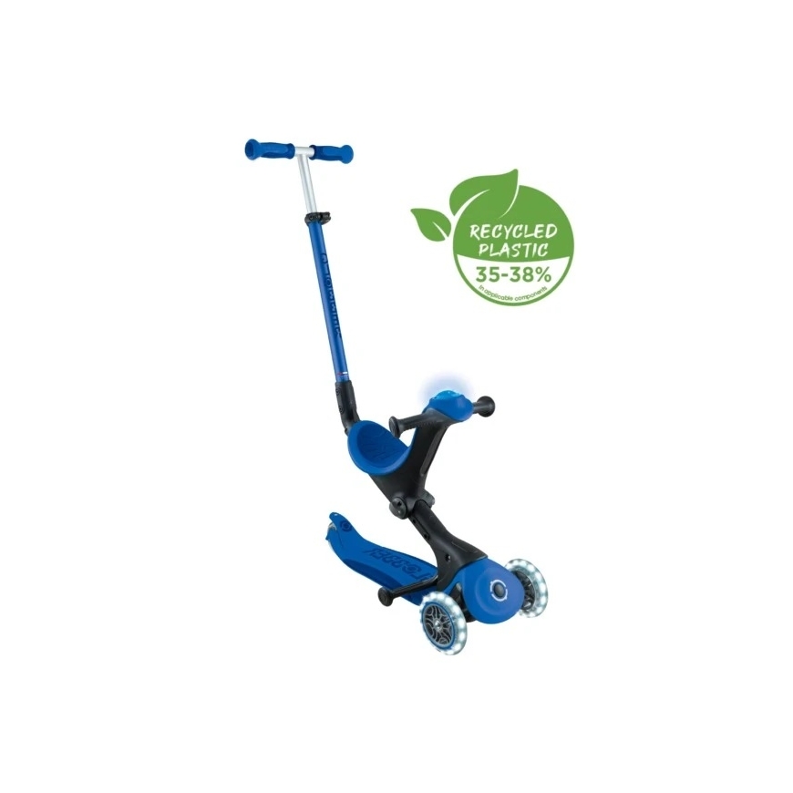 GLOBBER Go Up Deluxe Lights skrejritenis, tumši zils, 748-600