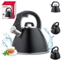 Kettle, Nerūsējošā tērauda kettles 2,5 l matēti melnā krāsā ar mīkstu rokturi, Klausberg kb-7952 Kettle, Nerūsējošā tērauda kettles 2,5 l matēti melnā krāsā ar mīkstu rokturi, Klausberg kb-7952