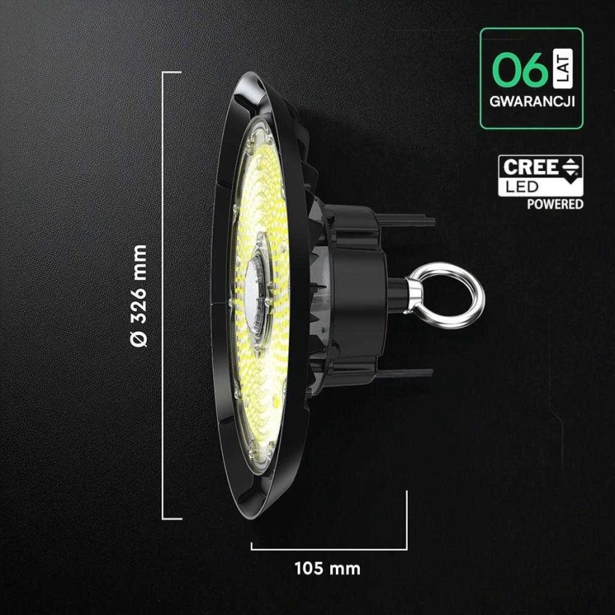 V-tac 200W LED UFO laolamp, must, 6500K, CREE LED kiip – 2