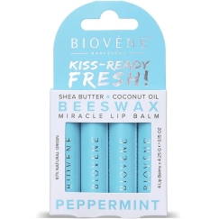 Biovene Kiss-Ready Fresh! Beeswax Peppermint Lip Balm Set, 17 g