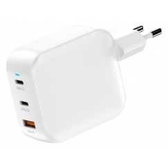 FoneKit GaN PD 100W -maitinimo kroviklis, USB-C + USB-C + USB-A, baltas