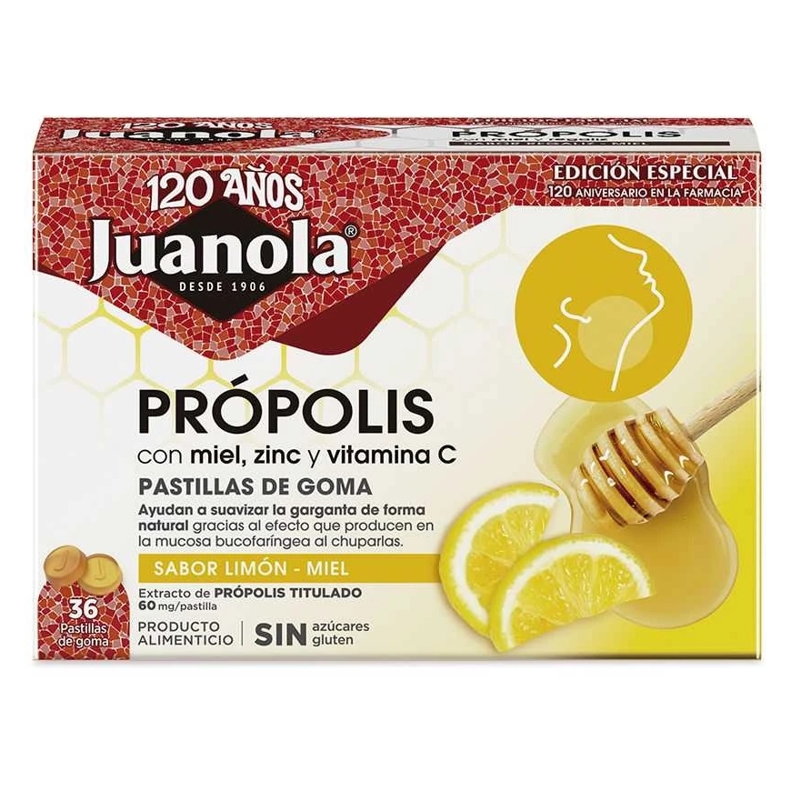Juanola PROPOLIS SIDRUNI MEE gummies 36 tk