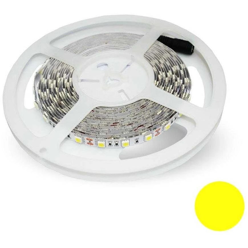 V-tac 11W/m LED strip, 60LED/m, yellow color, IP20, 5 meters roll – 2