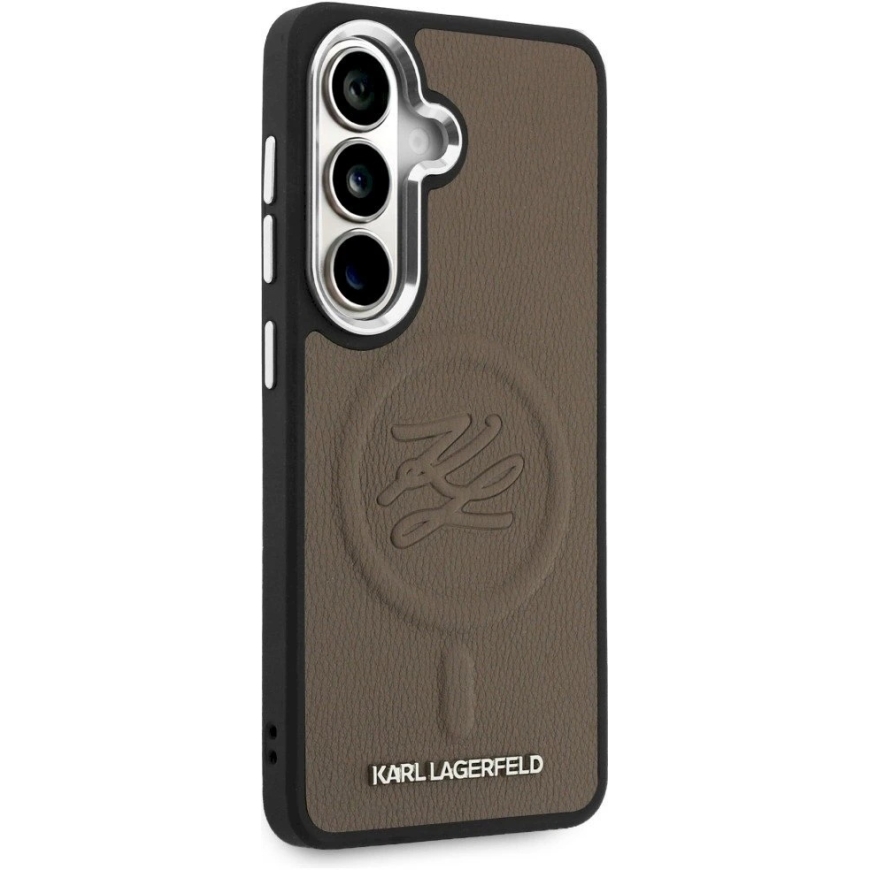 Dėklas Karl Lagerfeld Embossed Ring Initials MagSafe Samsung Galaxy S26 rudos spalvos – 4