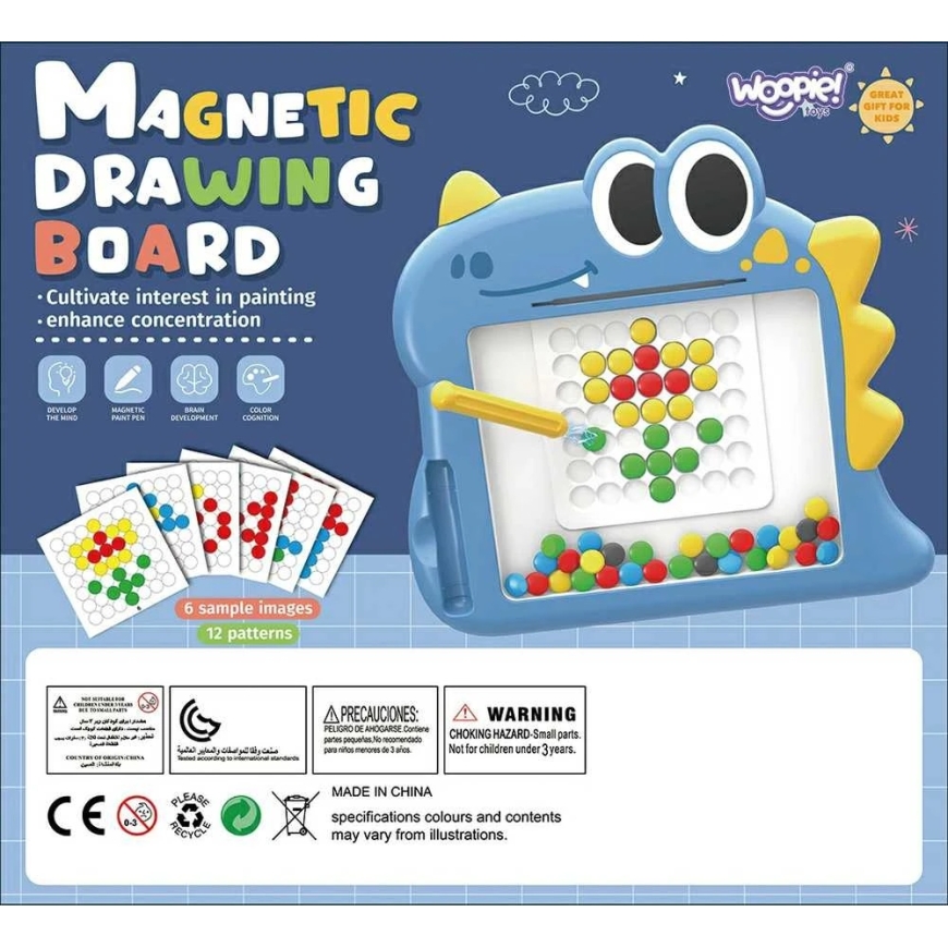 Magnētiskā zīmēšanas plate Woopie MagPad Dinosaurus – 2
