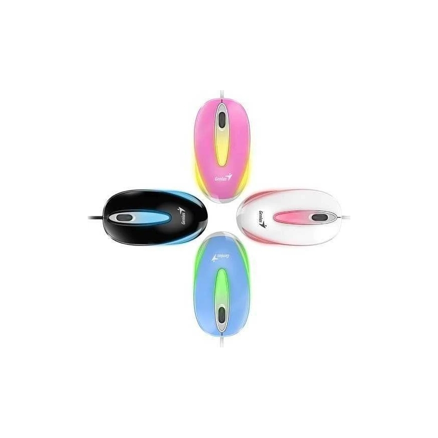 Genius Hiir DX-Mini, 1000DPI, optiline, 3 nuppu, USB-kaabliga, must, klassikaline, RGB valgustus – 3
