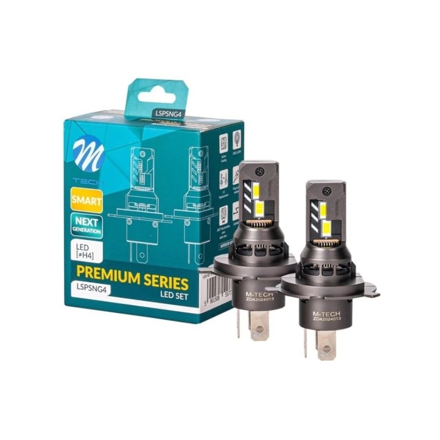 M-TECH LED spuldze H4, komplekts 2 gab. 35W 12V