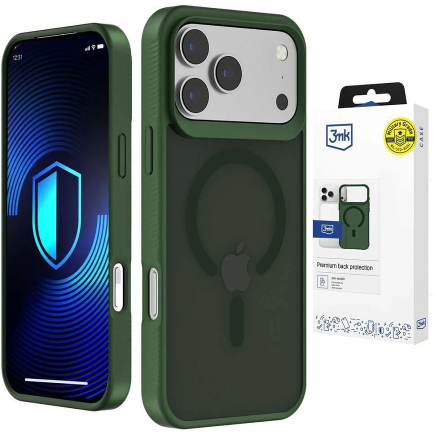 3Mk protective 3mk smoky "MagCase" case for "iPhone 17 Pro" – Green-Translucent
