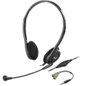 Genius HS-200C austiņas ar mikrofonu + vienas Jack adapteris, vadu, melns, USB Genius HS-200C austiņas ar mikrofonu + vienas Jack adapteris, vadu, melns, USB