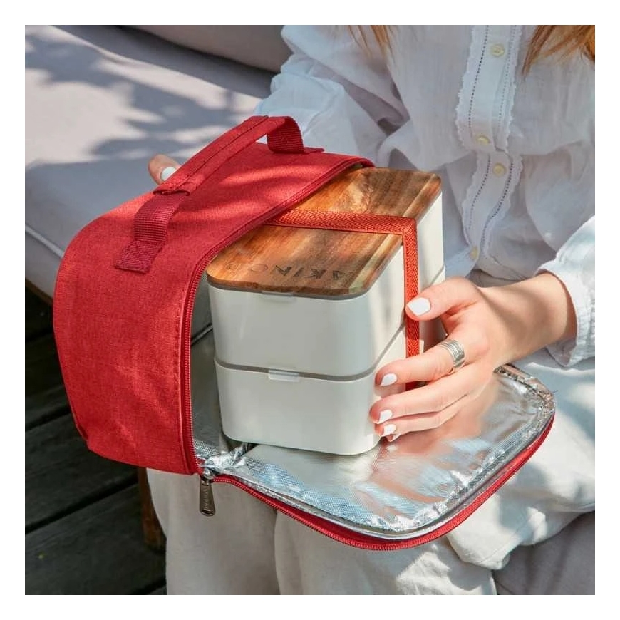 Etelälaatikko termopussilla Akinod Bento+Lunch bag 11:58 Blanc/Terracotta, AKI000056 – 3