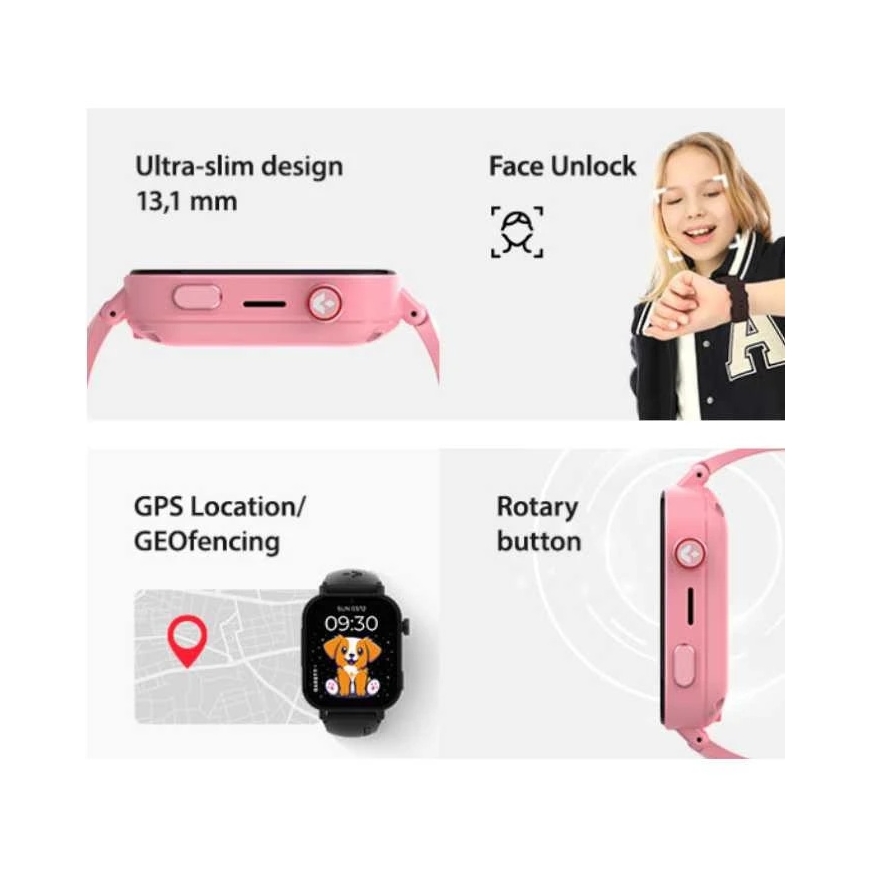 Nutikas kell lastele, millel on leekmenüü Garett Kids Rel 4G Roosa – 5