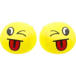 LEAN Toys Pehme pall Smile Emoji Pall Kollane 9 cm
