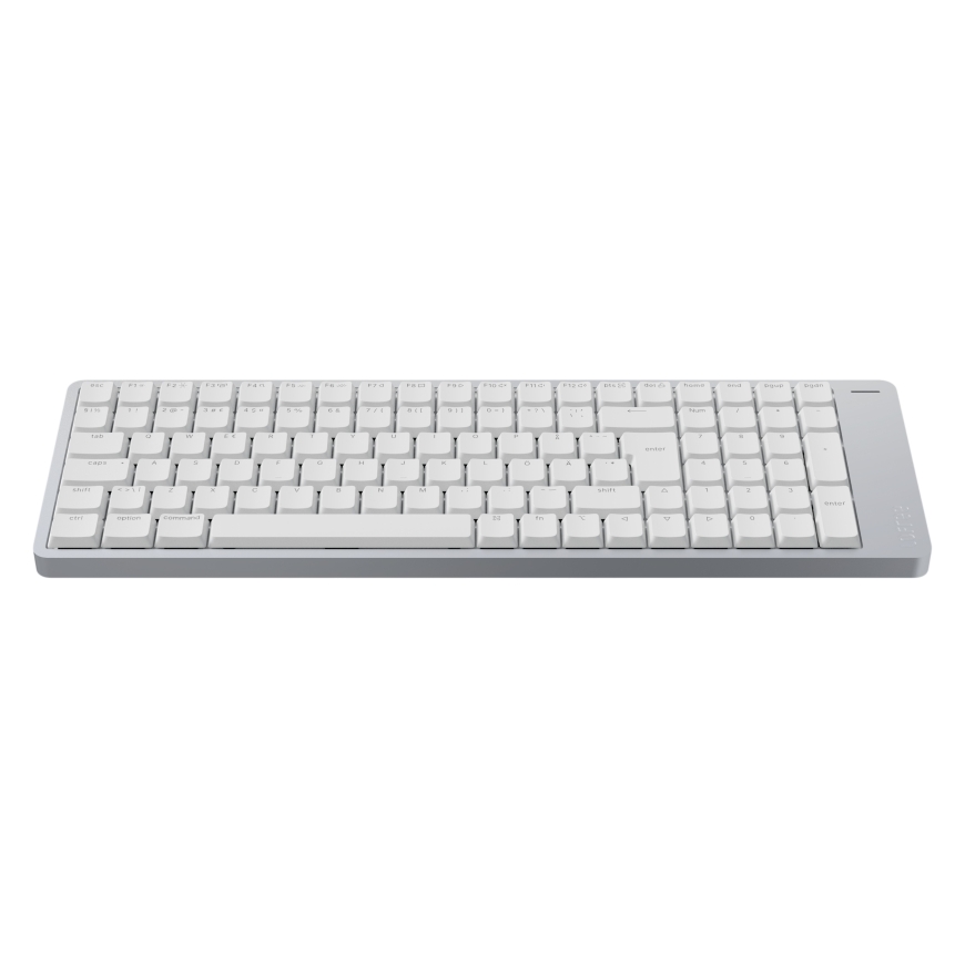 Lofree Flow 2 100 Kailh Void Silent Linear mehāniskā tastatūra, balta – 3