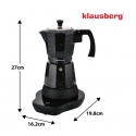 Electric espresso coffee maker, 0.3L, black, 500 W, KB 7998, Kla Electric espresso coffee maker, 0.3L, black, 500 W, KB 7998, Kla