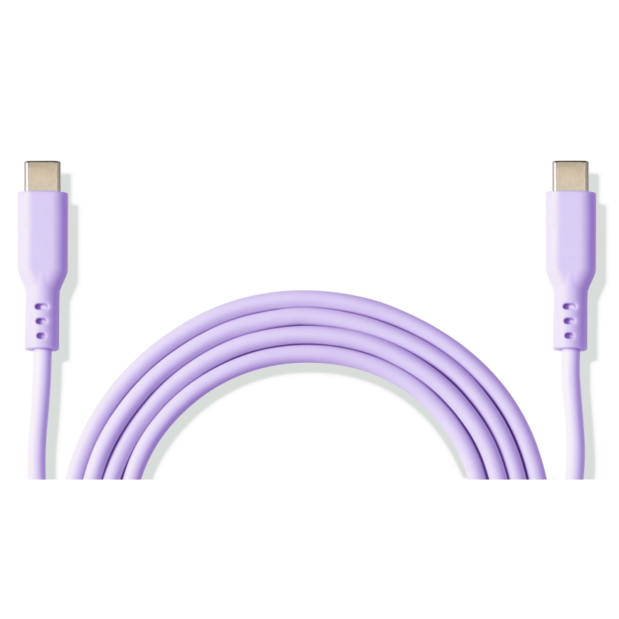 Fuj:tech USB-C silicone cable, purple, 1.5 m
