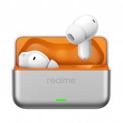 realme Buds T500 Pro bezvadu austiņas, sudraba/oranžs