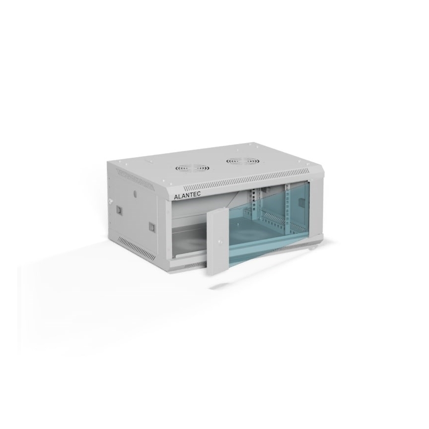 ALANTEC 19" 4U 600x450 sieninis kabinetas, pilkas