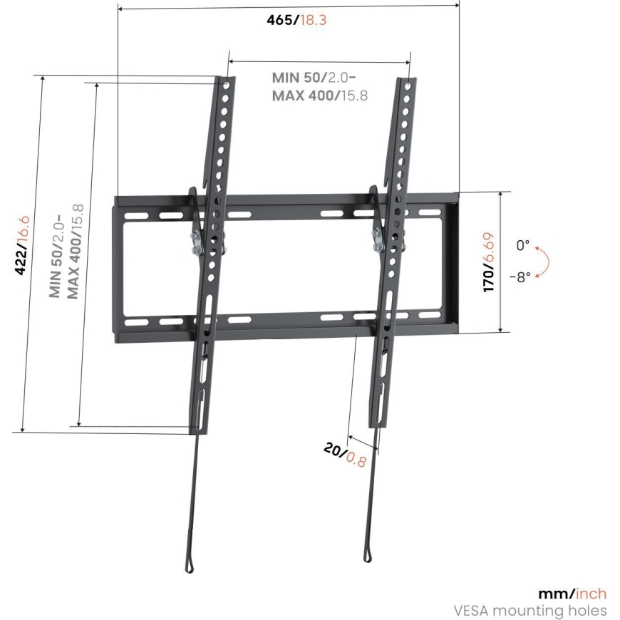Vogel's Up 4015 Tilt TV-seinäteline M – 3