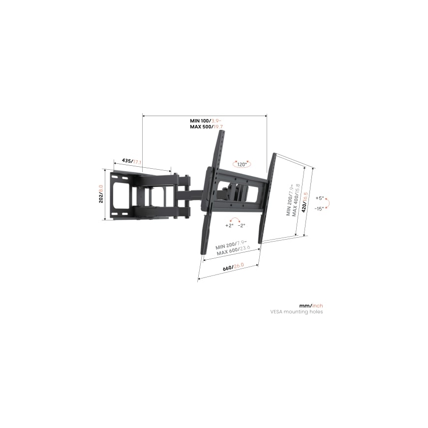 Vogel's Up 6055 Forward Motion+ TV wall mount L