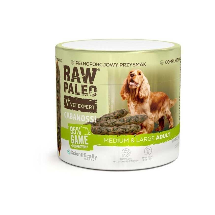 VETEXPERT VetExpert Raw Paleo Cabanossi žvėriena vidutinio dydžio didelė 100g