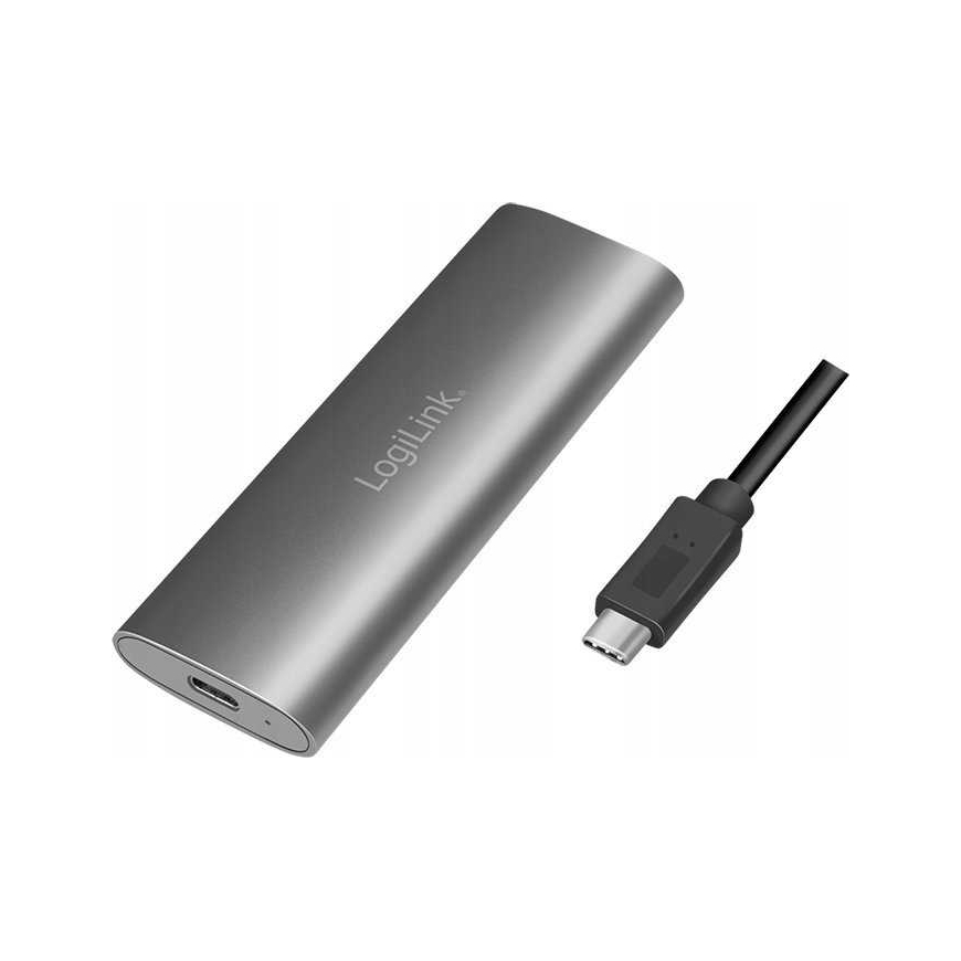 LogiLink UA0389 - Externes M.2 NVMe & SATA HDD/SSD Gehäuse USB 3.1 silber - Gehäuse - USB 3.0