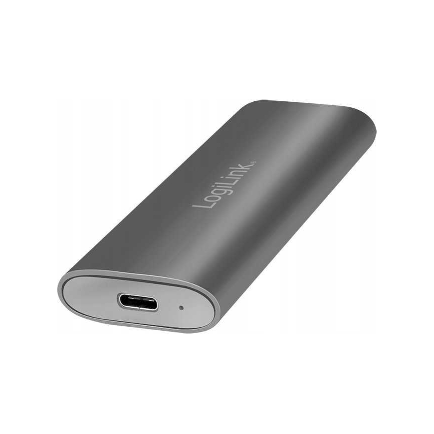 LogiLink UA0389 - Externes M.2 NVMe & SATA HDD/SSD Gehäuse USB 3.1 silber - Gehäuse - USB 3.0 – 4