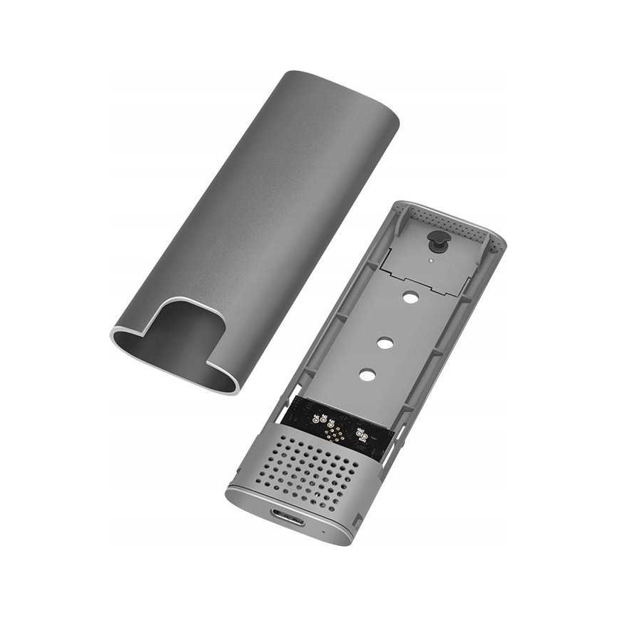 LogiLink UA0389 - Externes M.2 NVMe & SATA HDD/SSD Gehäuse USB 3.1 silber - Gehäuse - USB 3.0 – 5