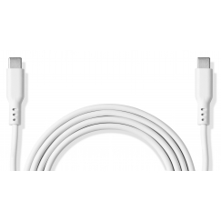Fuj:tech USB-C silikona kabelis, balts, 1,5 m