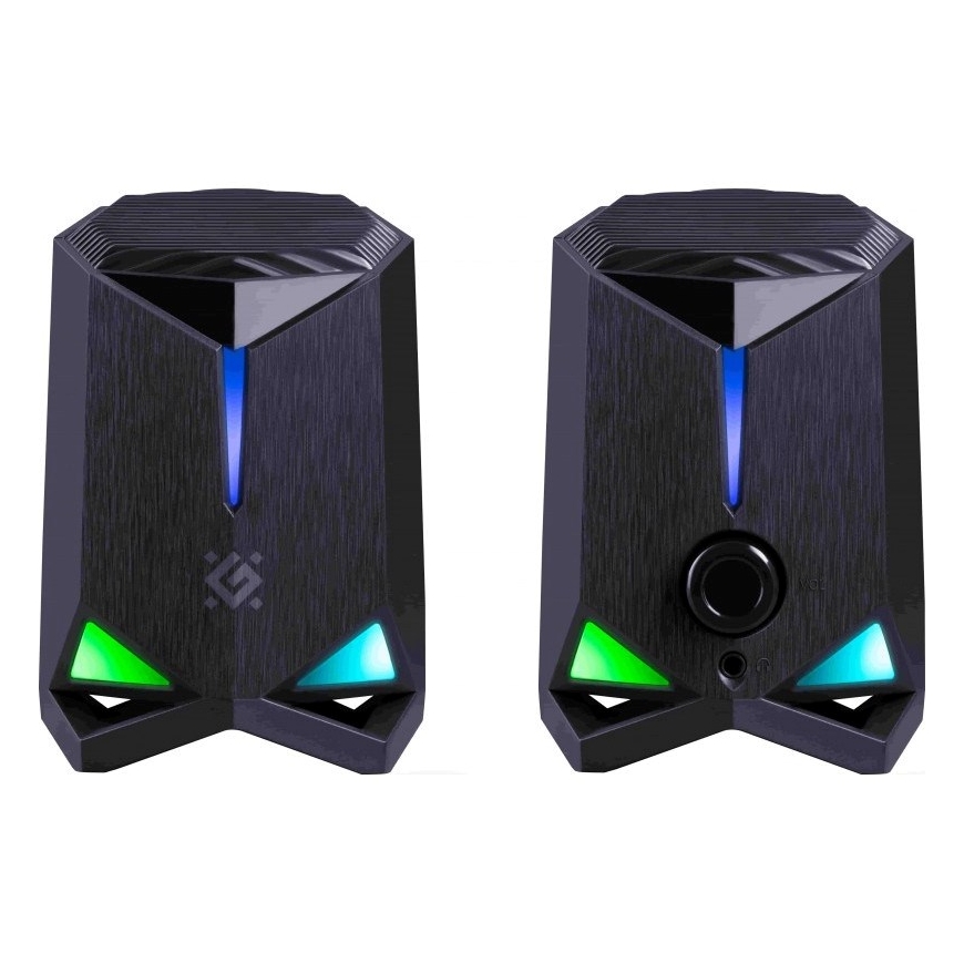 Kaiuttimet Defender Rocket 2.0 6w LED USB, musta – 3