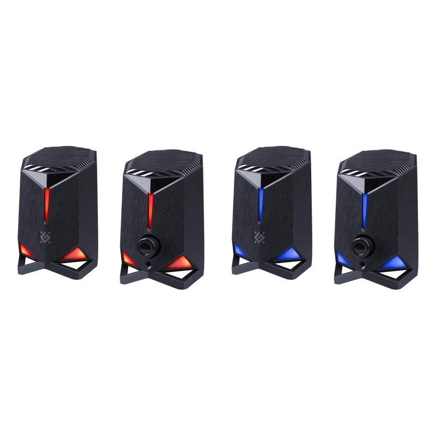 Kaiuttimet Defender Rocket 2.0 6w LED USB, musta – 4
