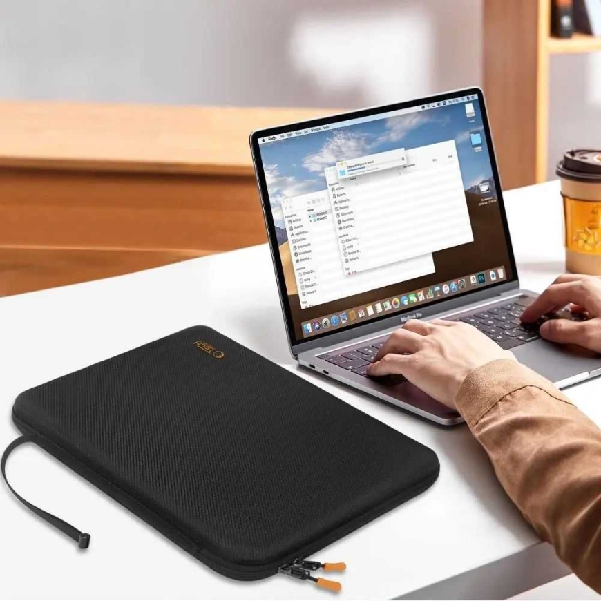 Tech-Protect Hardpouch Laptop 13-14 Black/ Orange – 2