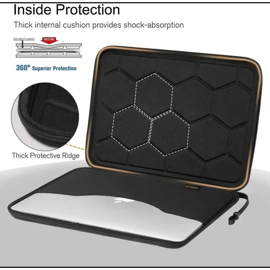 Tech-Protect Hardpouch Laptop 13-14 Black/ Orange – 3