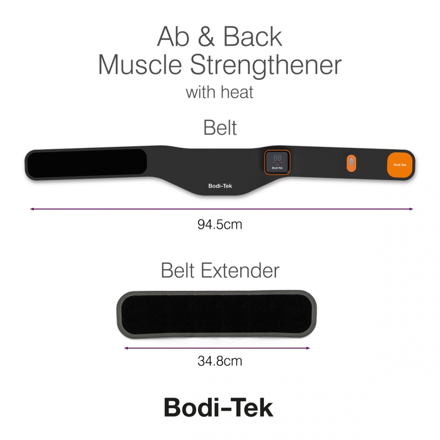 Bodi-Tek BT-ABSH-TOP-EU/1.2 Укрепитель мышц пресса и спины с подогревом, черный/оранжевый – 5