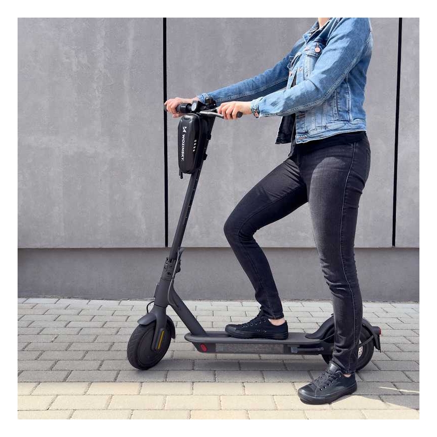 Wozy B4BK Hard Waterproof Bicycle & Scooter handlebar Bag with zipper – 5